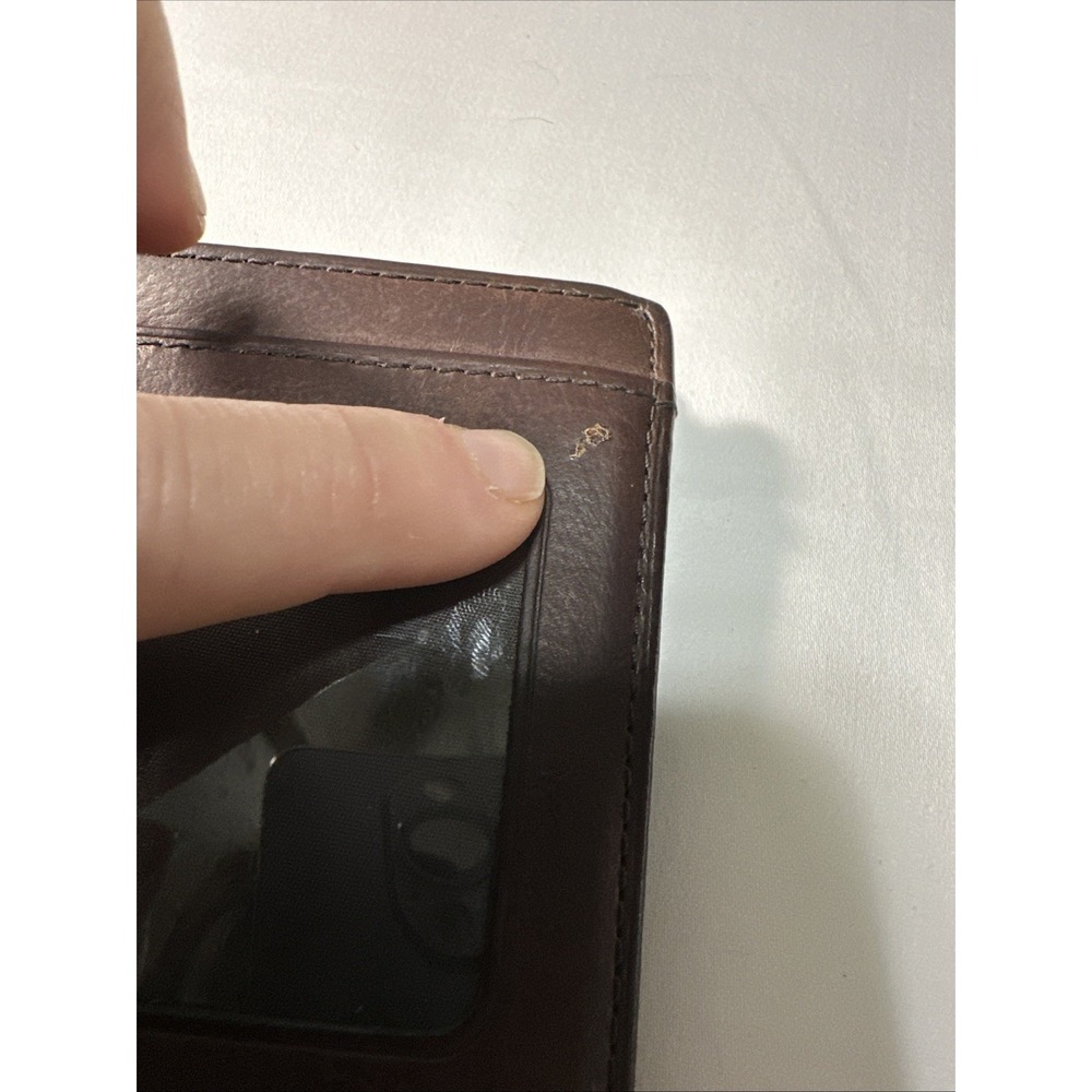 RARE COACH Vintage Brown Leather Wallet Organizer Checkbook Coin Purse Gold Tone - Picture 12 of 16
